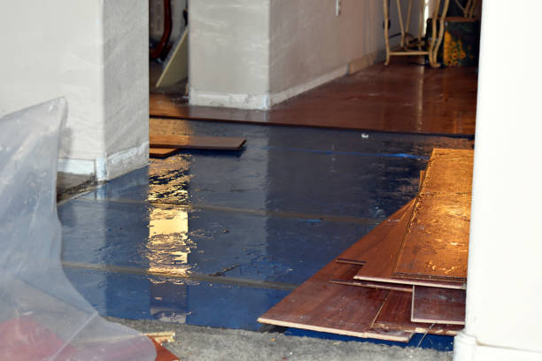 Professional Burst Pipe Cleanup technician working in Moriches, NY